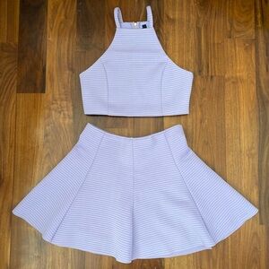 HONEY PUNCH‎ PURPLE TWO PIECE SKIRT SET | SZ L